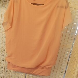Women's Peach Blouse with Stretch Lining